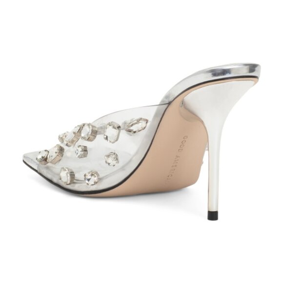 GOOD AMERICAN Made In Brazil Jeweled Emma Slip Heels 257 3M7T - Picture 2 of 5